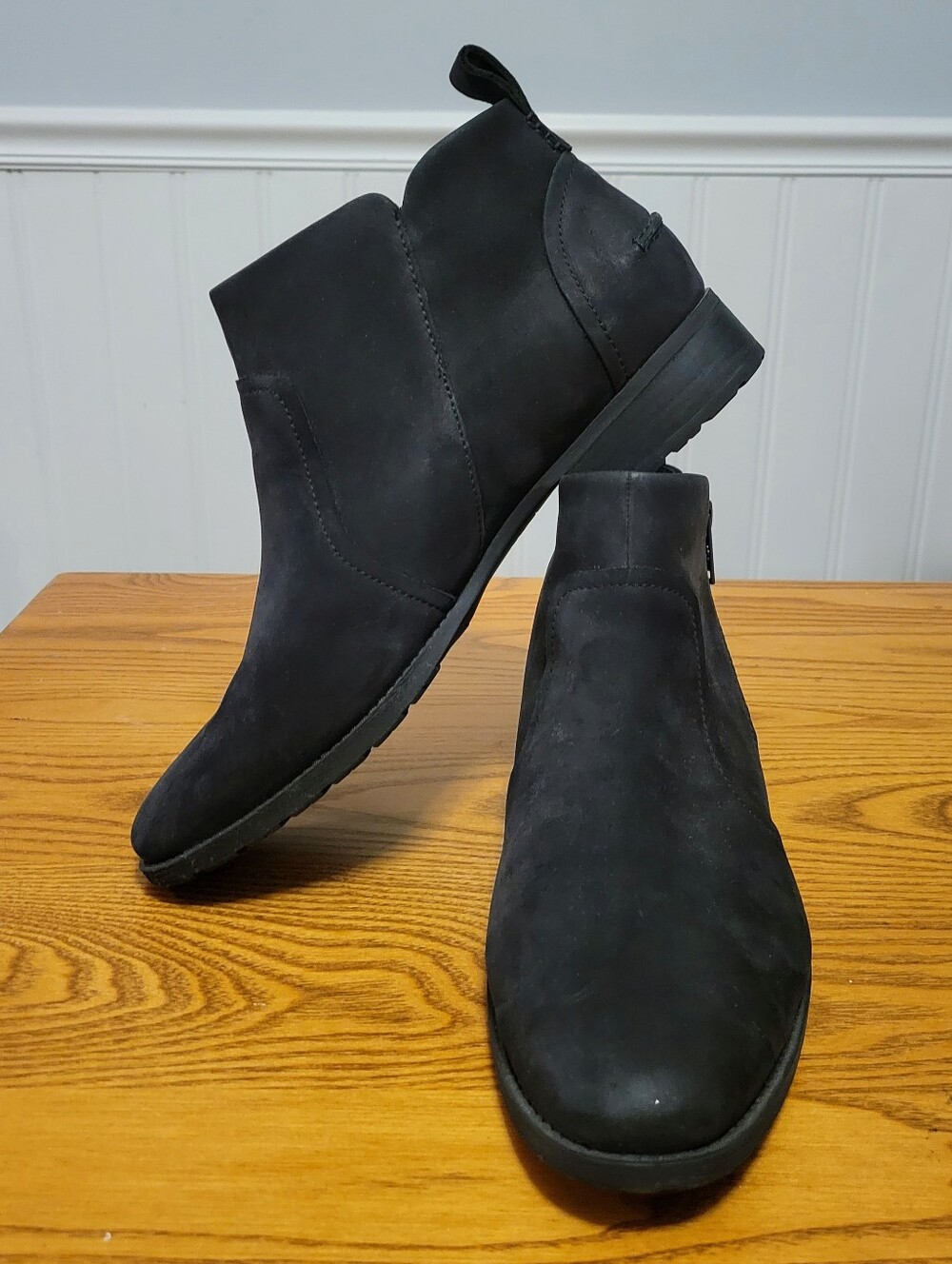 UGG Black Leather Ankle Boots Size 12M